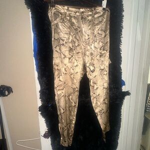 Banana Republic Brown Snake Print Pants
